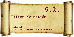 Illics Krisztián névjegykártya
